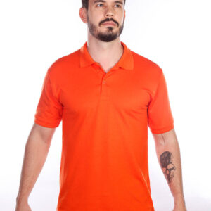 camisa-polo-para-empresa-classica-masculina-laranja-detalhe