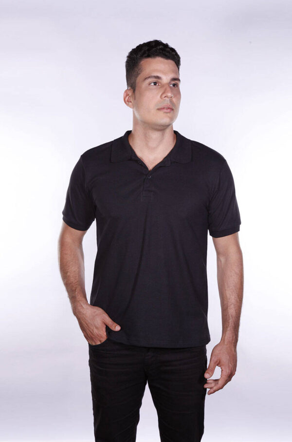 camisa-polo-para-empresa-ecoline-masculina-preta-detalhe